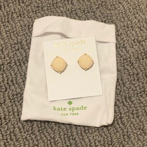 Kate Spade New York Small Square Stud Earrings - Cream